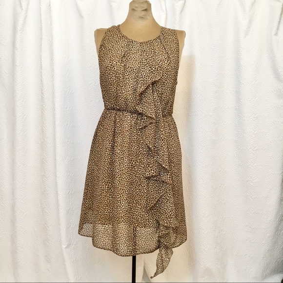 h and m animal print dress